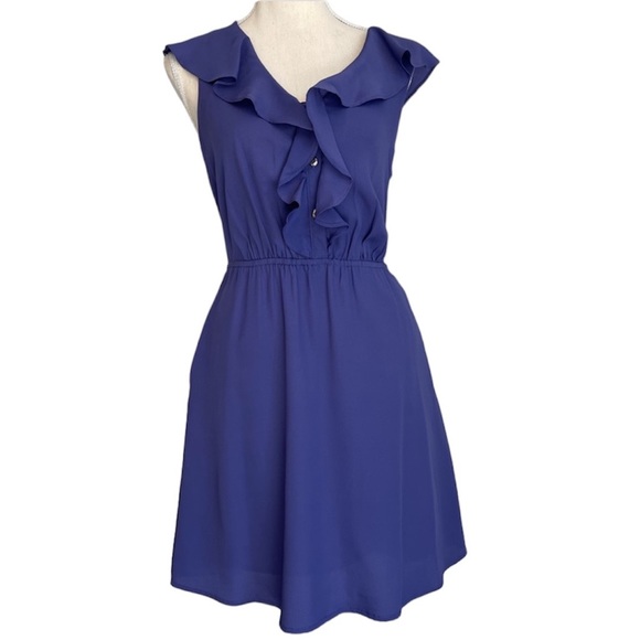 BCBGeneration Ruffled Dress in Purple Women’s Size Small - Picture 1 of 12